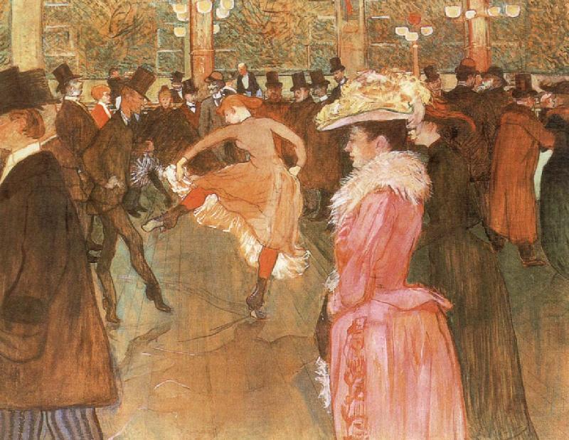 Henri de toulouse-lautrec A Dance at the Moulin Rouge china oil painting image